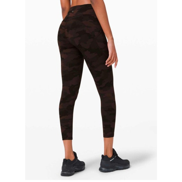 Lululemon Invigorate High Rise Tight 25" Camo Brown Earth Size 6 Everlux - Picture 8 of 9